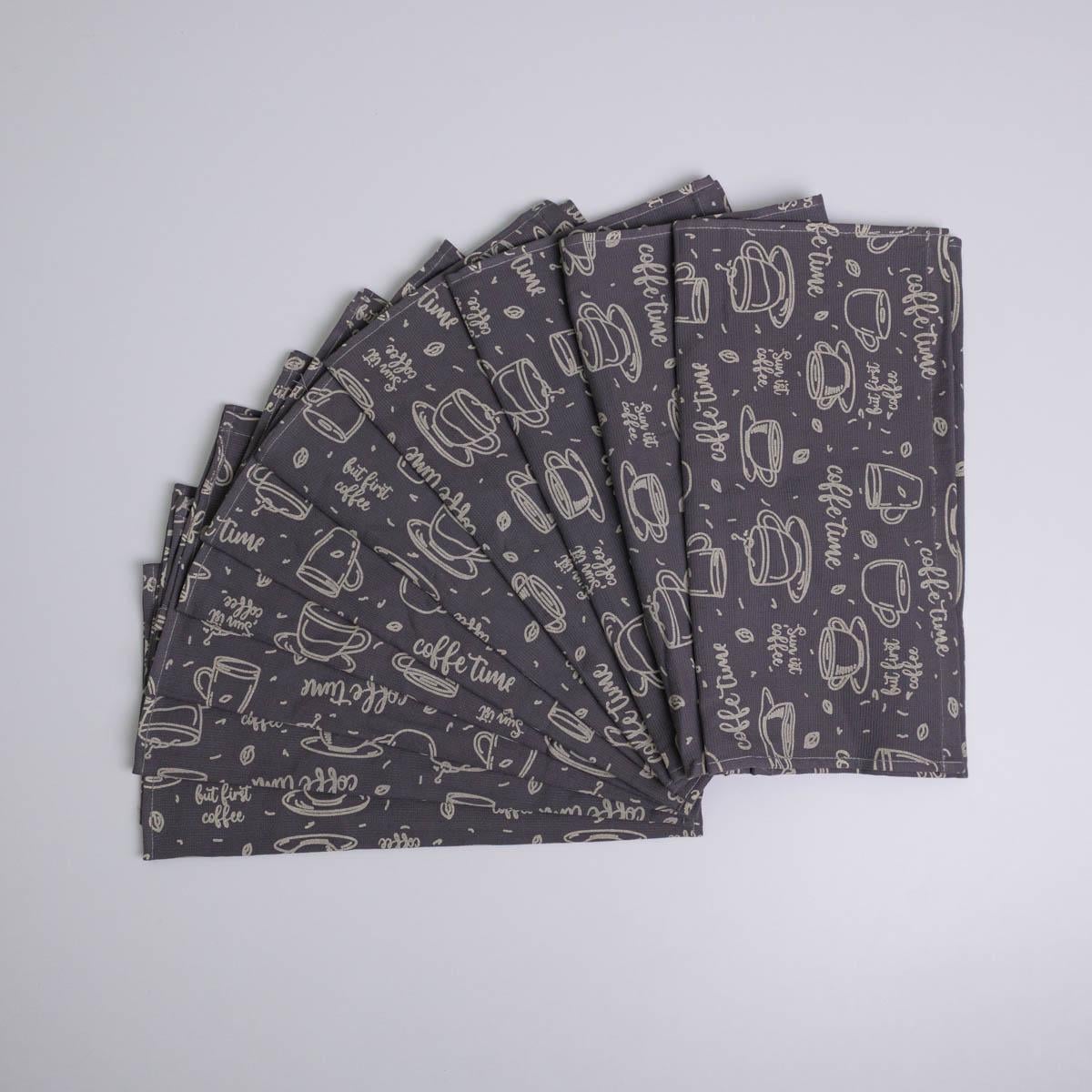 Набір махрових рушників GM Textile Кава 300 г/м2 40х60 см 10 шт. Темно-сірий (rm300-60k-coffee)