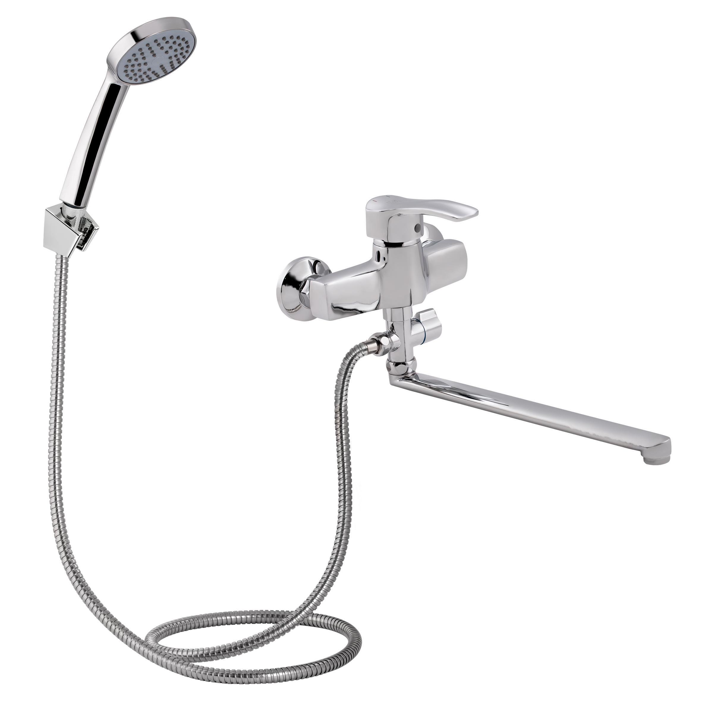 Смеситель для ванны Lidz Anny 005C2 с поворотным изливом c душевым гарнитуром k40 Chrome (LDANN005C2CRM35102) Смеситель для ванны Lidz Anny 005C2 с поворотным изливом c душевым гарнитуром k40 Chrome (LDANN005C2CRM35102)