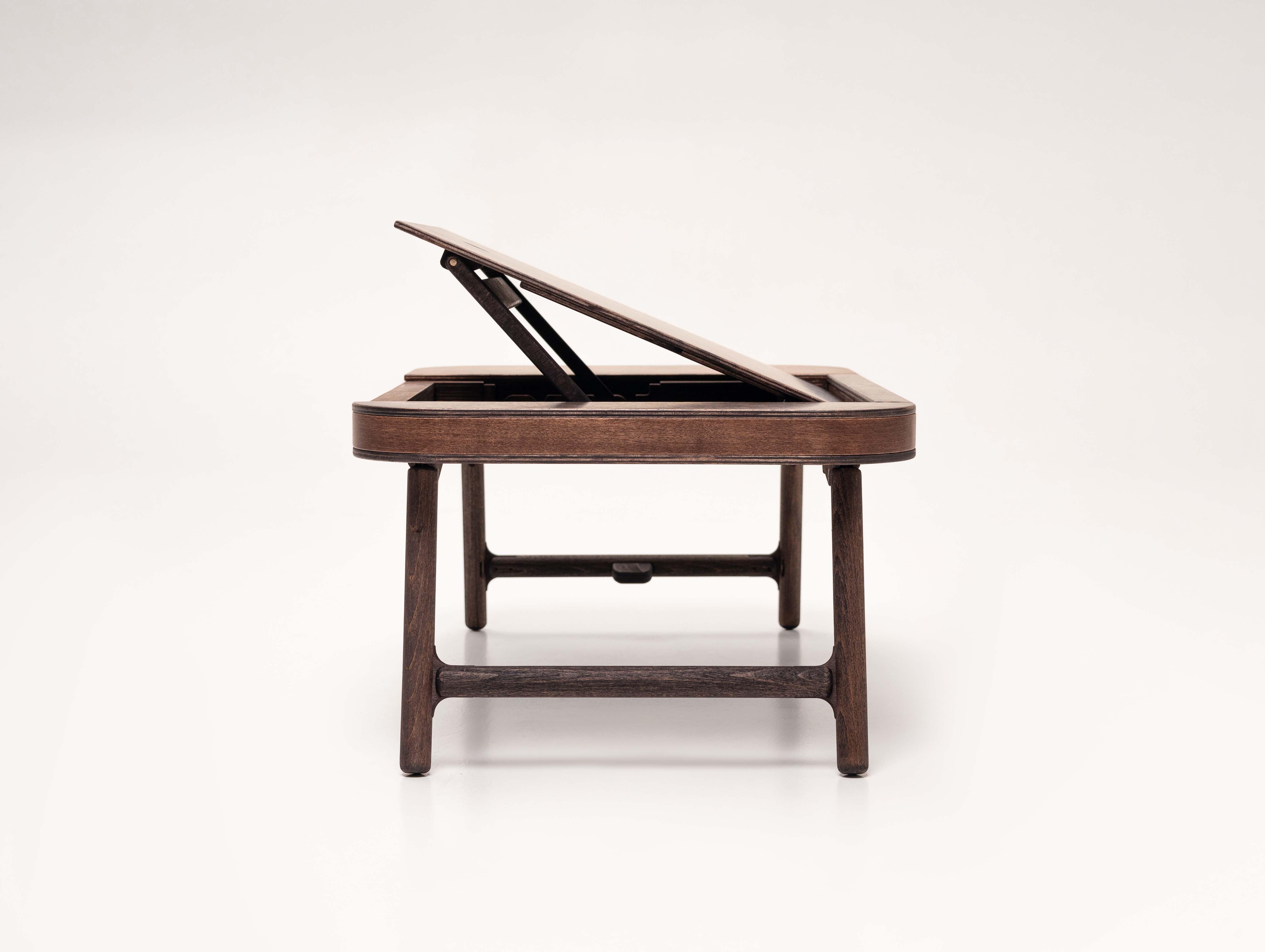 Столик для ноутбуку Spillno Гранде що регулюється Темно-коричневий (20002) - фото 4 Столик для ноутбуку Spillno Гранде що регулюється Темно-коричневий (20002) - фото 4