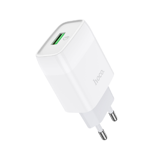 Адаптер Hoco мережевий Glorious C72Q 1USB QC3.0/FCP/AFC 3A 18 W 33 г White (546491)