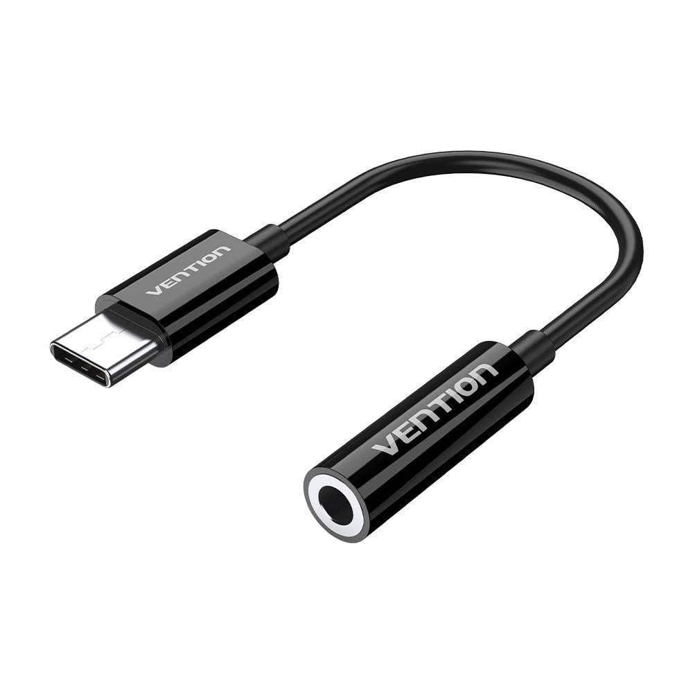 Переходник USB-C на 3,5 мм Vention с микрофоном/0.1 м Черный (BGIBA)