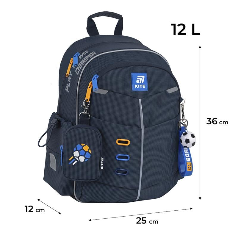Шкільний рюкзак KITE SET K25-771S-5 Goal Time з пеналом та сумкою для взуття (995197) - фото 9 Шкільний рюкзак KITE SET K25-771S-5 Goal Time з пеналом та сумкою для взуття (995197) - фото 9