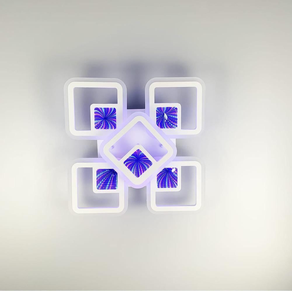 Светильник потолочный LED с эффектом бесконечности/пульт Белый (A2720/4/1S_490)