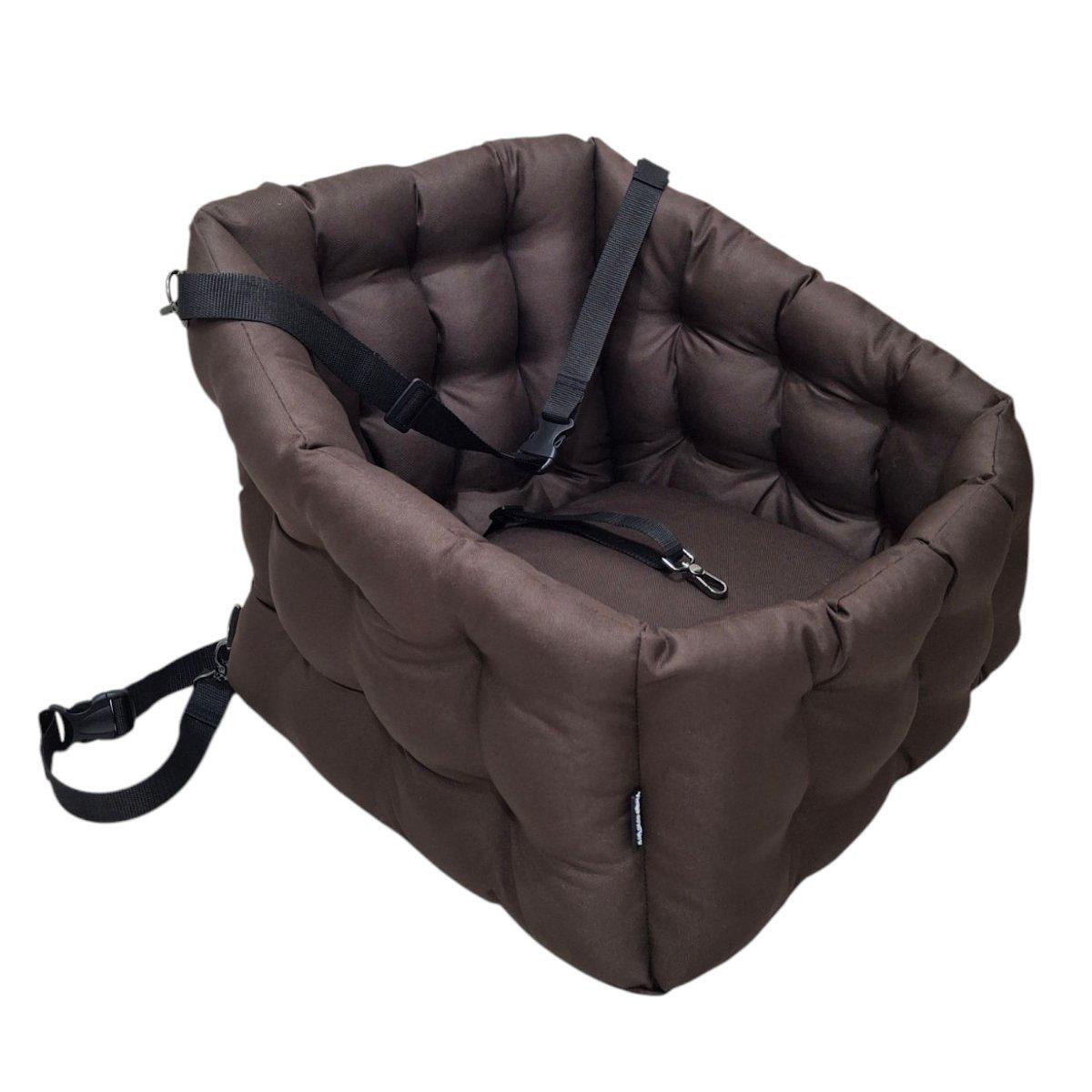 Крісло автомобільне для собак Huge and Tiny зі знімними ременями Waterproof Oxford 50x45 см Карамельний (25590402) - фото 4 Крісло автомобільне для собак Huge and Tiny зі знімними ременями Waterproof Oxford 50x45 см Карамельний (25590402) - фото 4