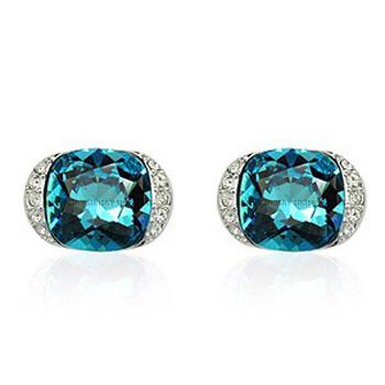 Серьги с кристаллами Сваровски Showfay 321991 Бирюзовый
