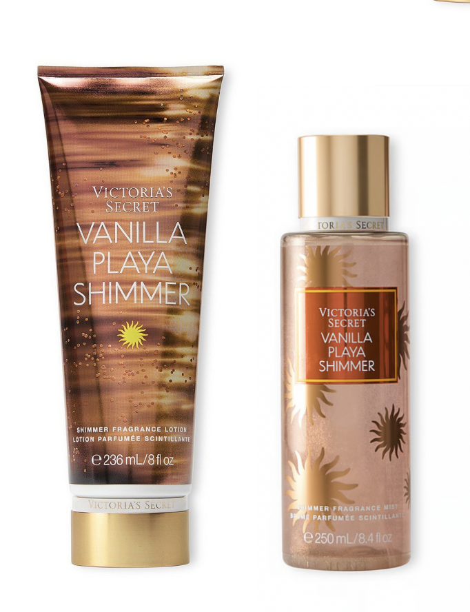 Подарунковий набір Victoria's Secret Vanilla Playa Shimmer спрей/лосьйон