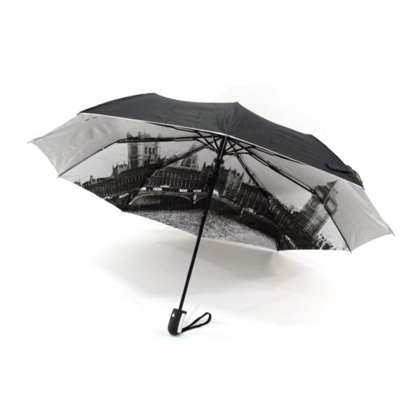 Зонтик женский Bellissimа Город полуавтомат Черный (13339)
