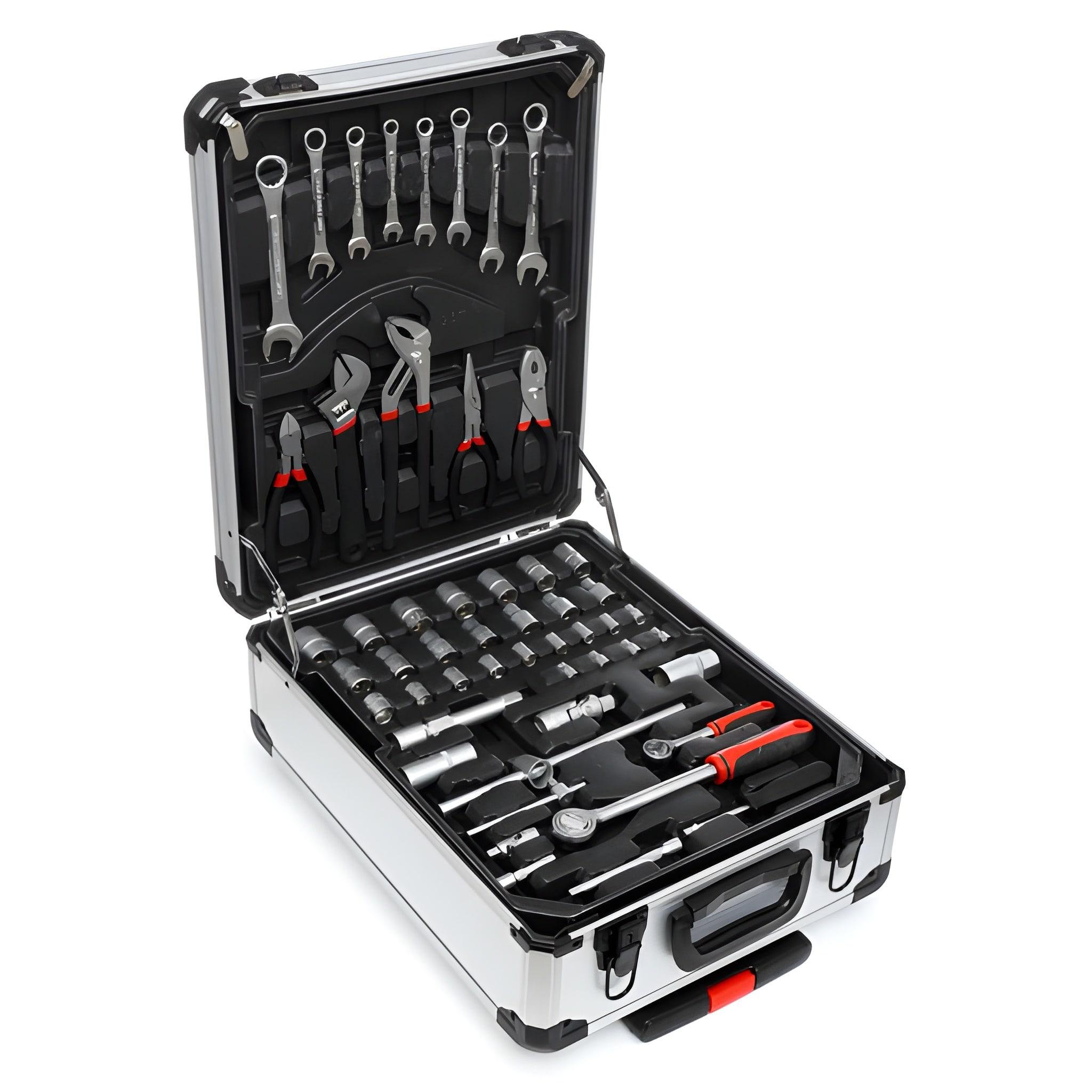 Набор ручных инструментов Kraft&Dele KD314 188 эл. алюминиевый чемодан на колесах