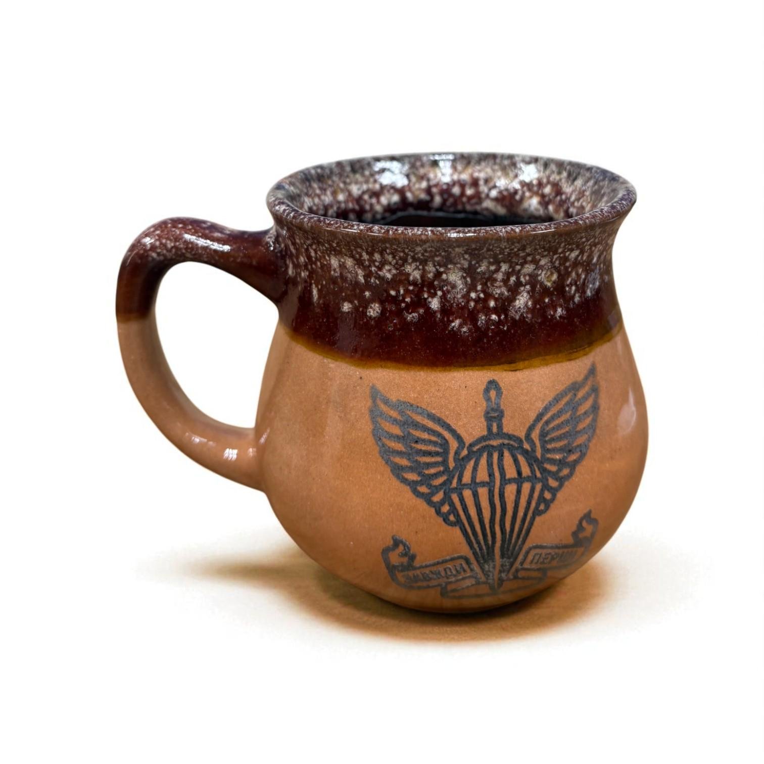 Чашка ДШВ ручная работа 450 мл Красно-белый (28926814)