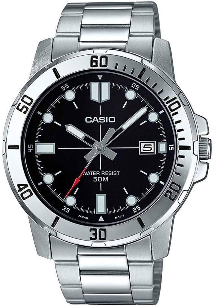 Наручные часы мужские Casio MTP-VD01D-1EVUDF d 45 мм Серебряный (2457489959)