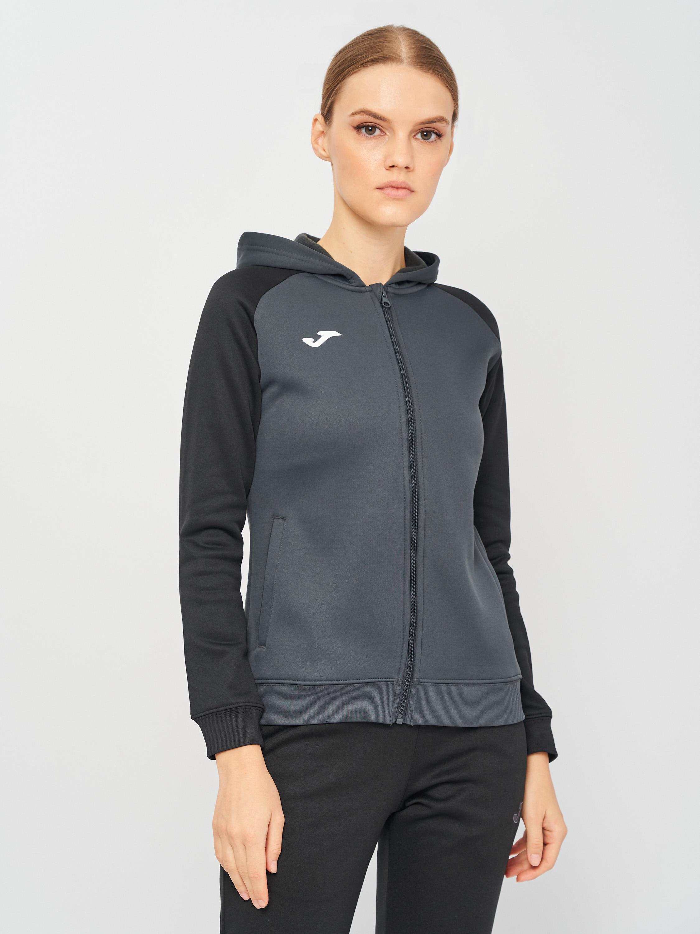 Олімпійка жіноча Joma 901336.151 Academy Iv Zip-Up Hoodie XS Anthracite/Black (8424309457051)