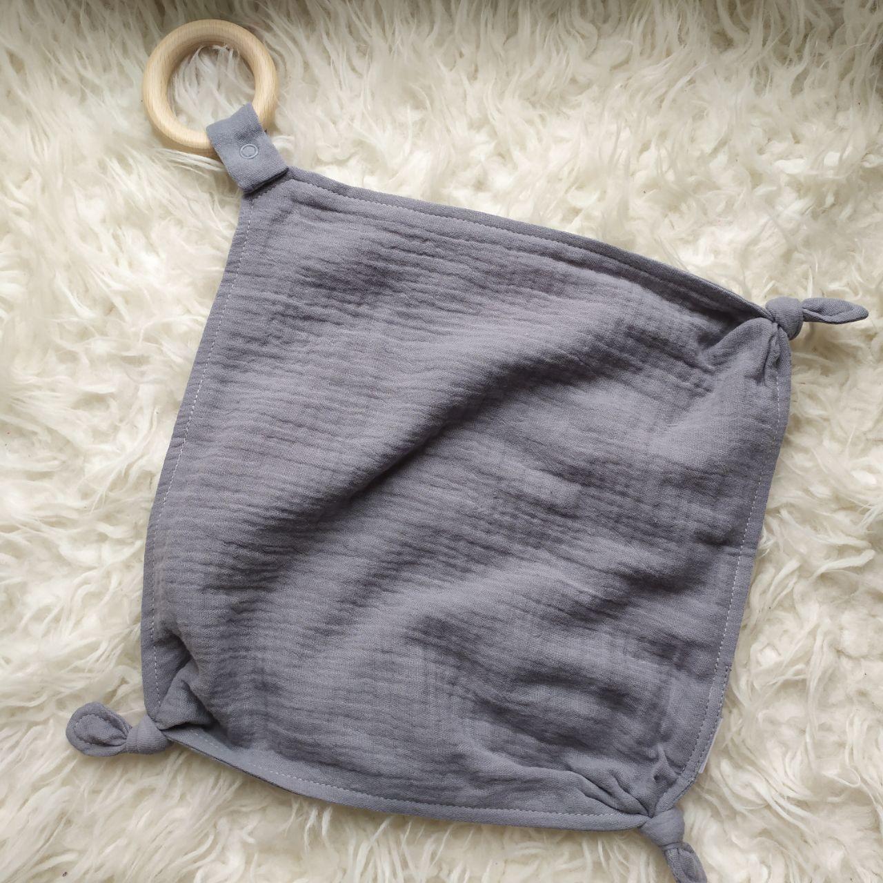 Деревянный эко прорезыватель для зубов Baby Lounge и хлопковое полотенце Серый - фото 5 Деревянный эко прорезыватель для зубов Baby Lounge и хлопковое полотенце Серый - фото 5