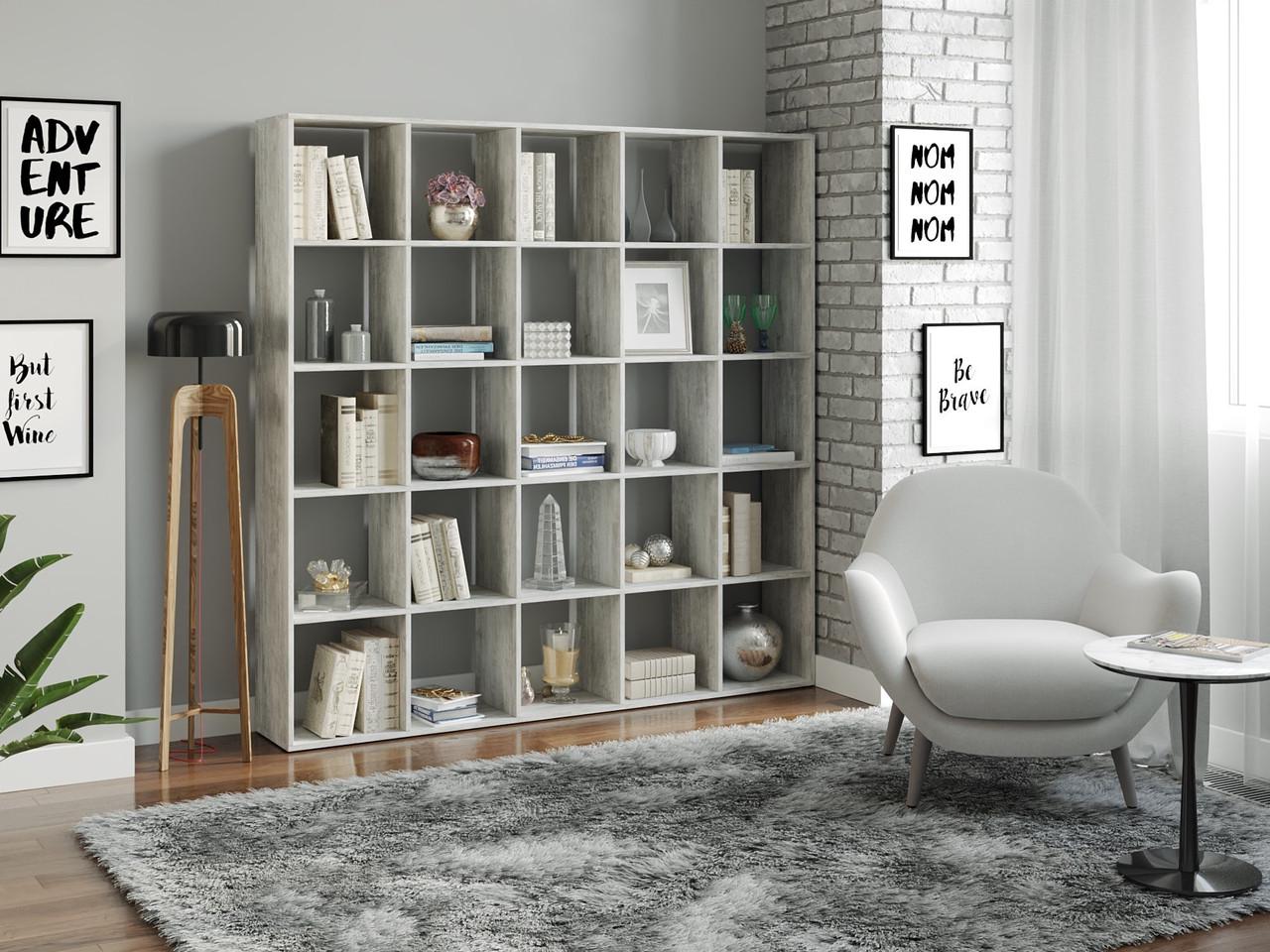 Полка для книг-стеллаж для дома Moreli Juni 1776x1776x300 мм Бетон (zg-s16-beton) Полка для книг-стеллаж для дома Moreli Juni 1776x1776x300 мм Бетон (zg-s16-beton)