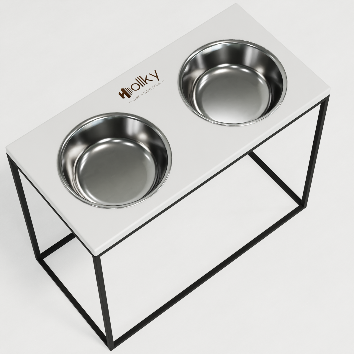Миски на підставці для великих собак Hollky Base XL20 2х1,8 л (BXL40-522640-BLWH) - фото 7 Миски на підставці для великих собак Hollky Base XL20 2х1,8 л (BXL40-522640-BLWH) - фото 7