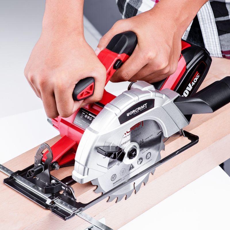 Дисковая пила аккумуляторная Worcraft CCS-S20Li с аккумулятором 4А и зарядным диск 165 мм (43010) - фото 6