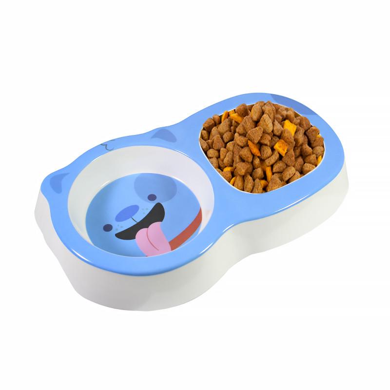 Миска для котов и собак Taotaopets 115506 Blue двойная пластиковая Миска для котов и собак Taotaopets 115506 Blue двойная пластиковая