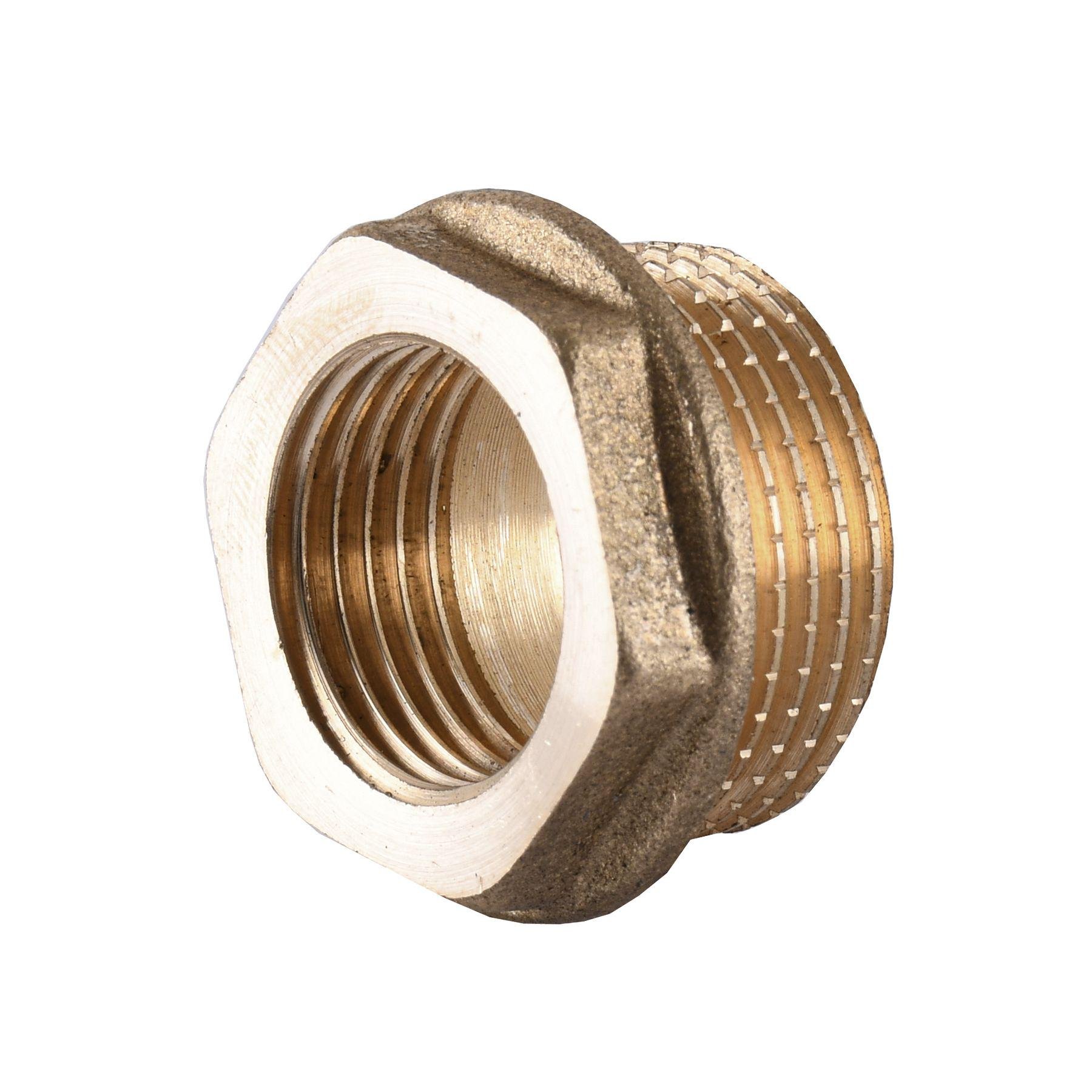 Футорка латунная VA 3/4″ЗРх1/2″ВР штампованная (А0702А)