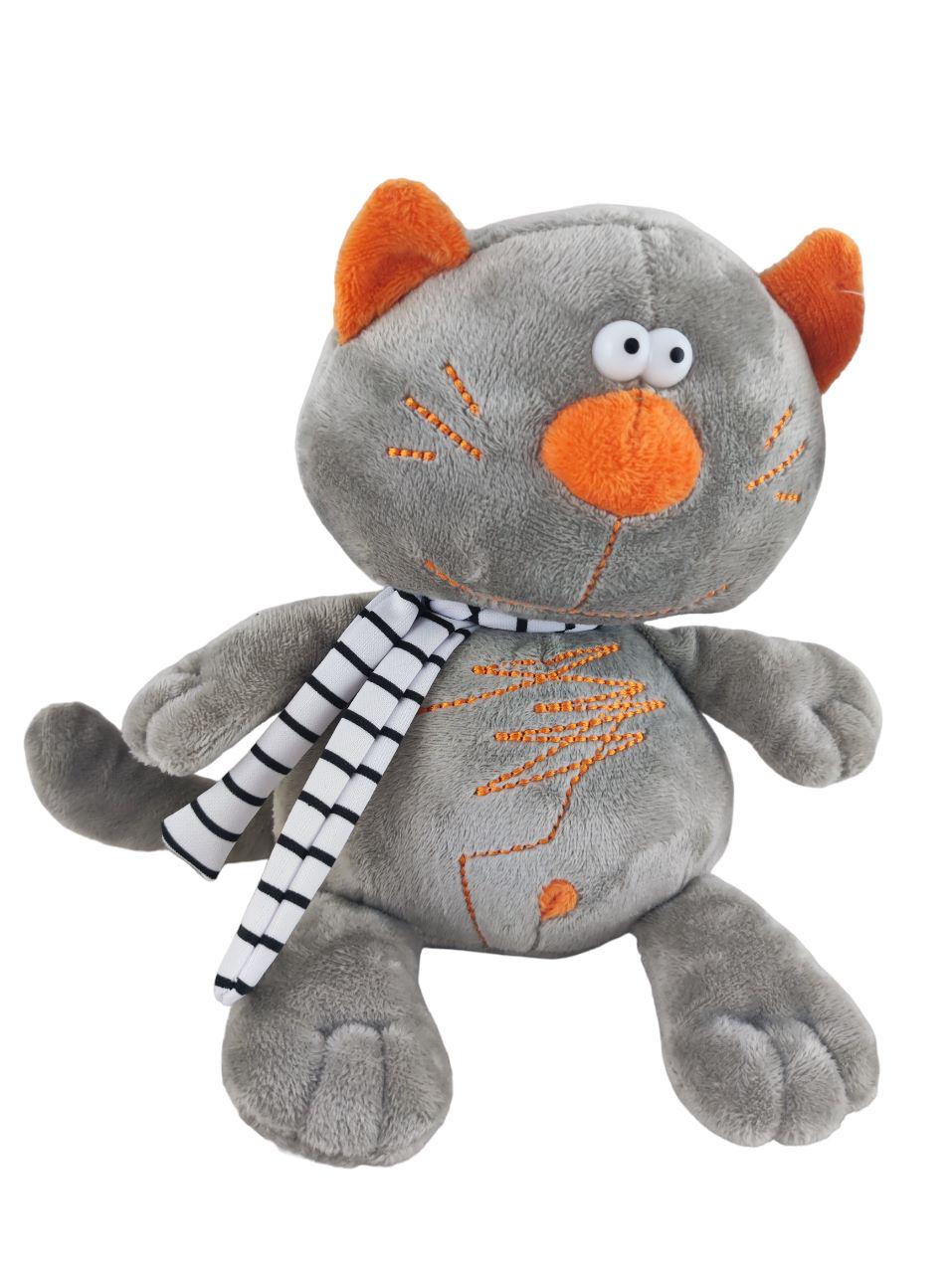 Мягкая игрушка Кот Батон 25 см Серый (111858) Мягкая игрушка Кот Батон 25 см Серый (111858)