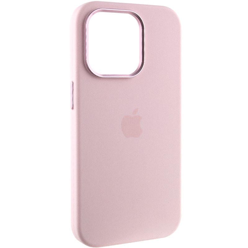 Противоударный чехол Silicone Case Metal Buttons (AA) для Apple iPhone 13 Pro Max (6.7") Розовый / Chalk Pink