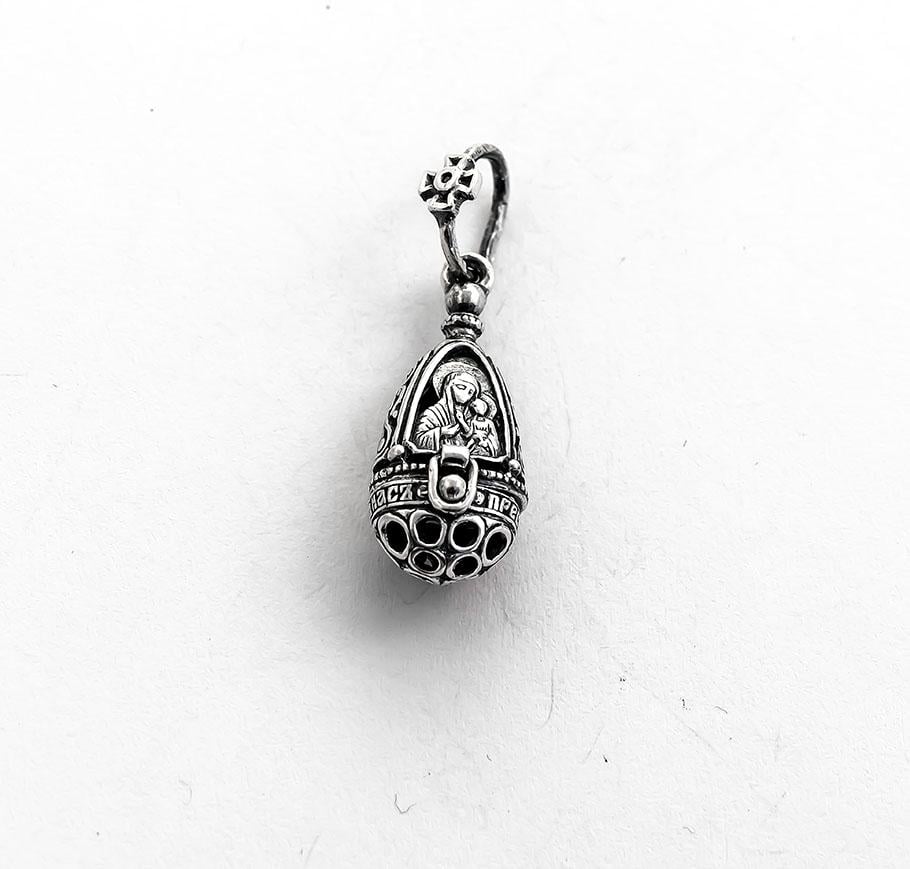 Подвеска серебряная Maxi Silver 7968 Ладанка с ликом Пресвятой Богородицы (87968)