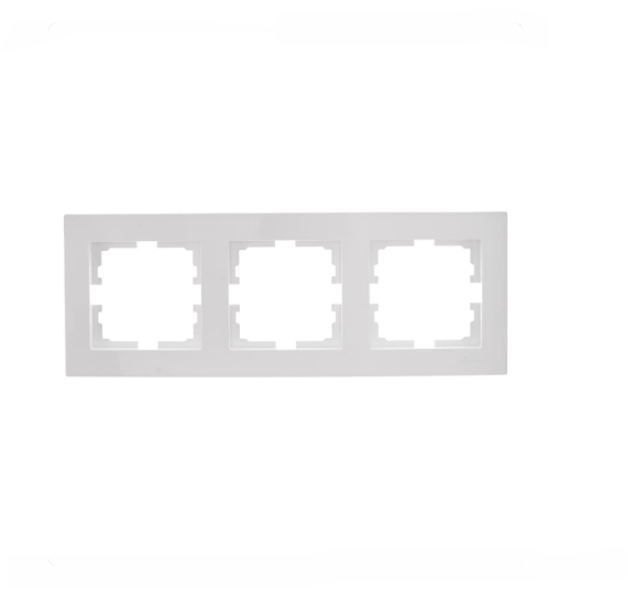 Рамка тройная горизонтальная LEZARD Vesna белый