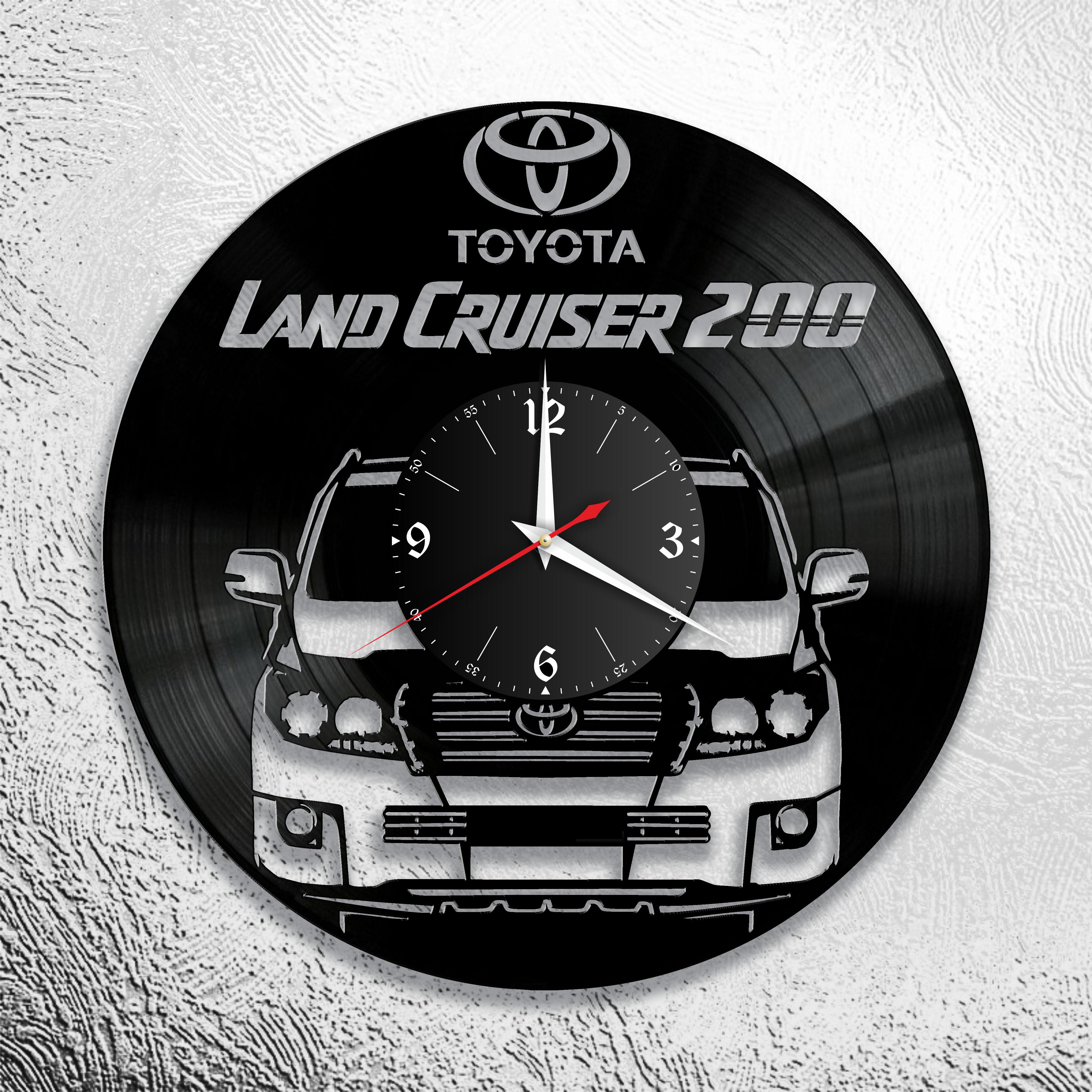 Часы настенные Toyota Land Cruiser 200 3333 из виниловой пластинки
