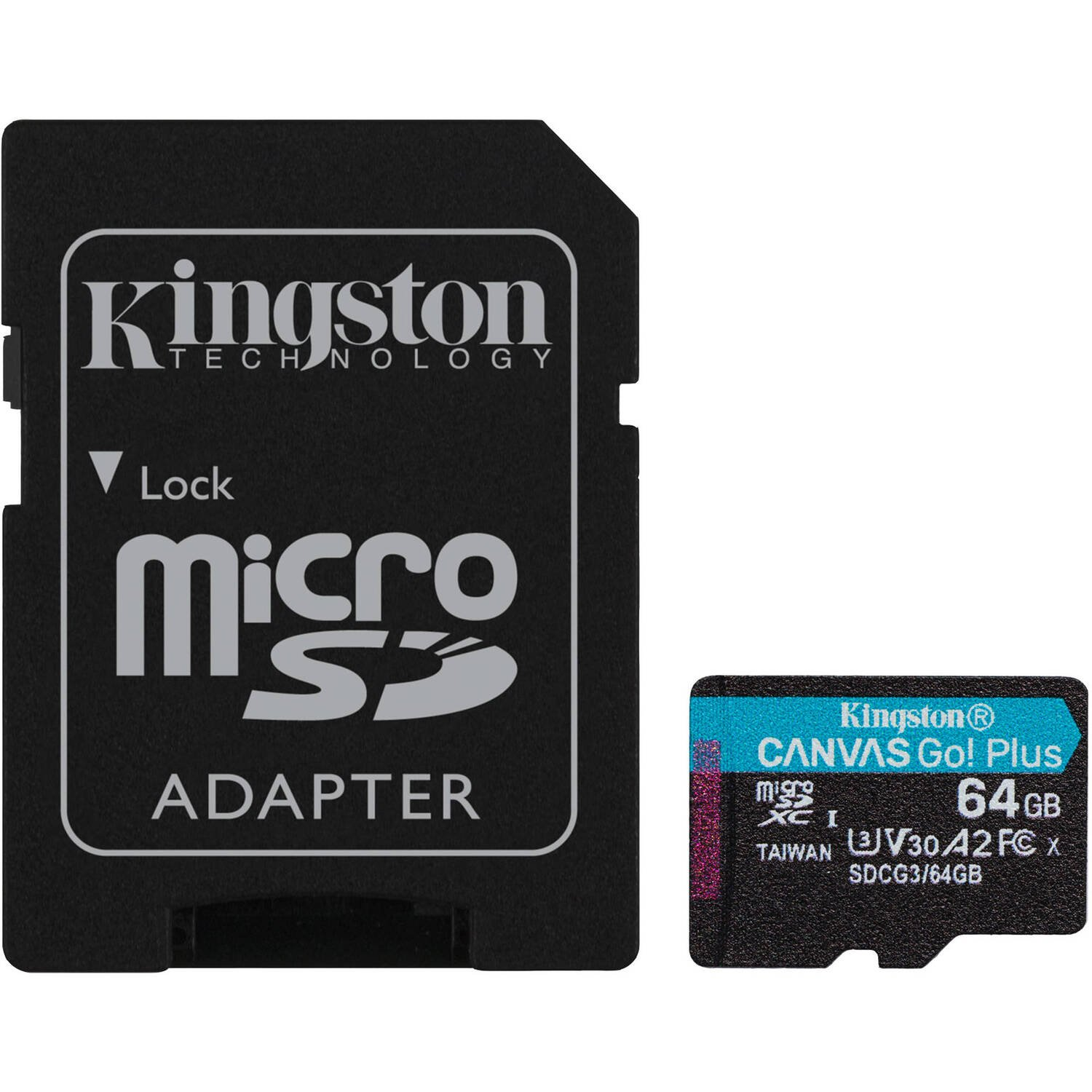 Карта памяти Kingston Canvas Go Plus 170R+ADP microSDXC SDCG3 64 Gb (557302)