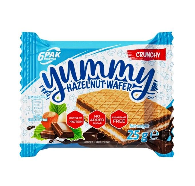 Углеводный батончик 6PAK Nutrition Yummy Hazelnut Wafer 25 г Углеводный батончик 6PAK Nutrition Yummy Hazelnut Wafer 25 г