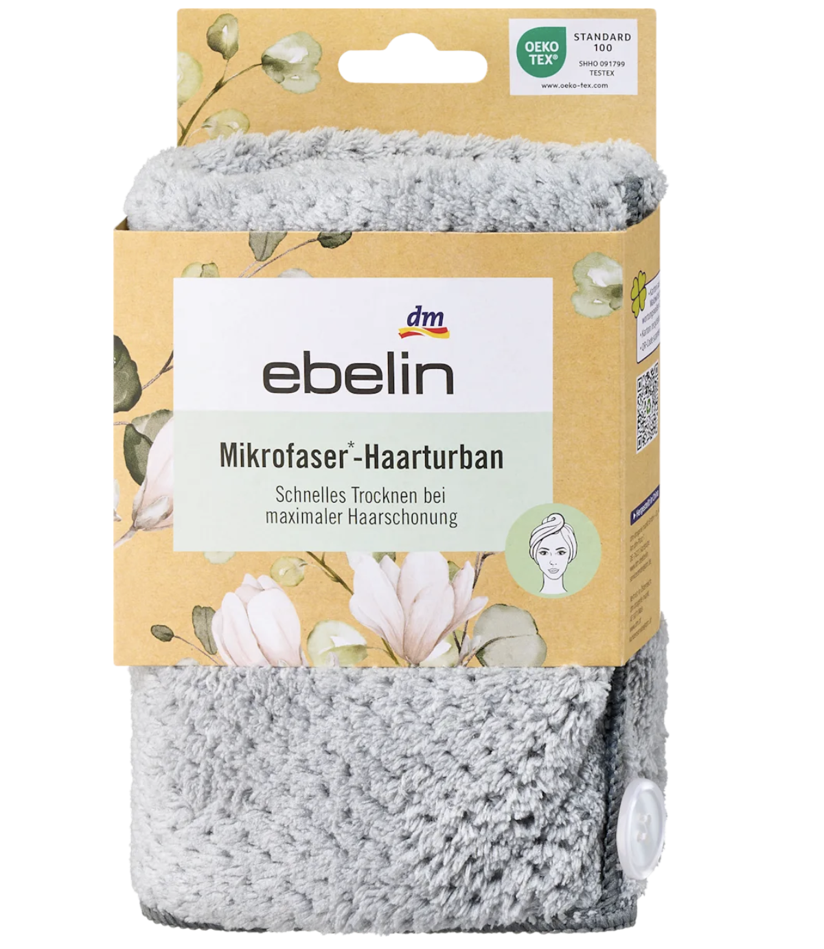 Тюрбан для волосся Ebelin мікрофібра 1 шт. (4066447402346)