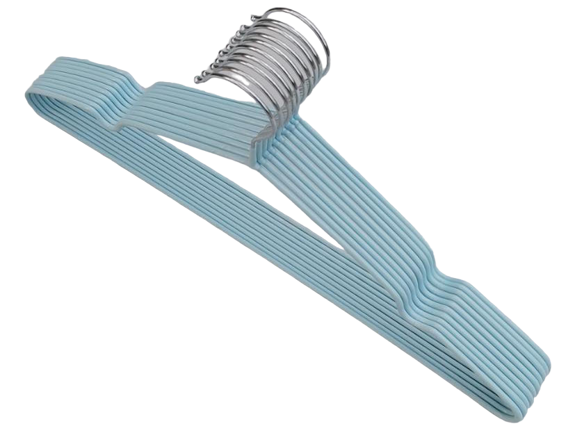 Набор вешалок Stenson R85358 Пиджак просиликоненные 40 см 10 шт. Бирюзовый (561265)