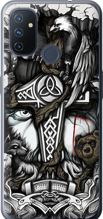 Чехол на OnePlus Nord N100 Тату Викинг (4098u-2130-42517) Чехол на OnePlus Nord N100 Тату Викинг (4098u-2130-42517)