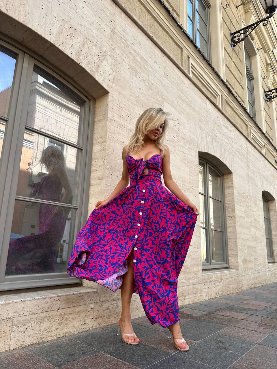 Платье женское софт р. 46-48 Малиновый (Р4939-671/Д) - фото 3 Платье женское софт р. 46-48 Малиновый (Р4939-671/Д) - фото 3