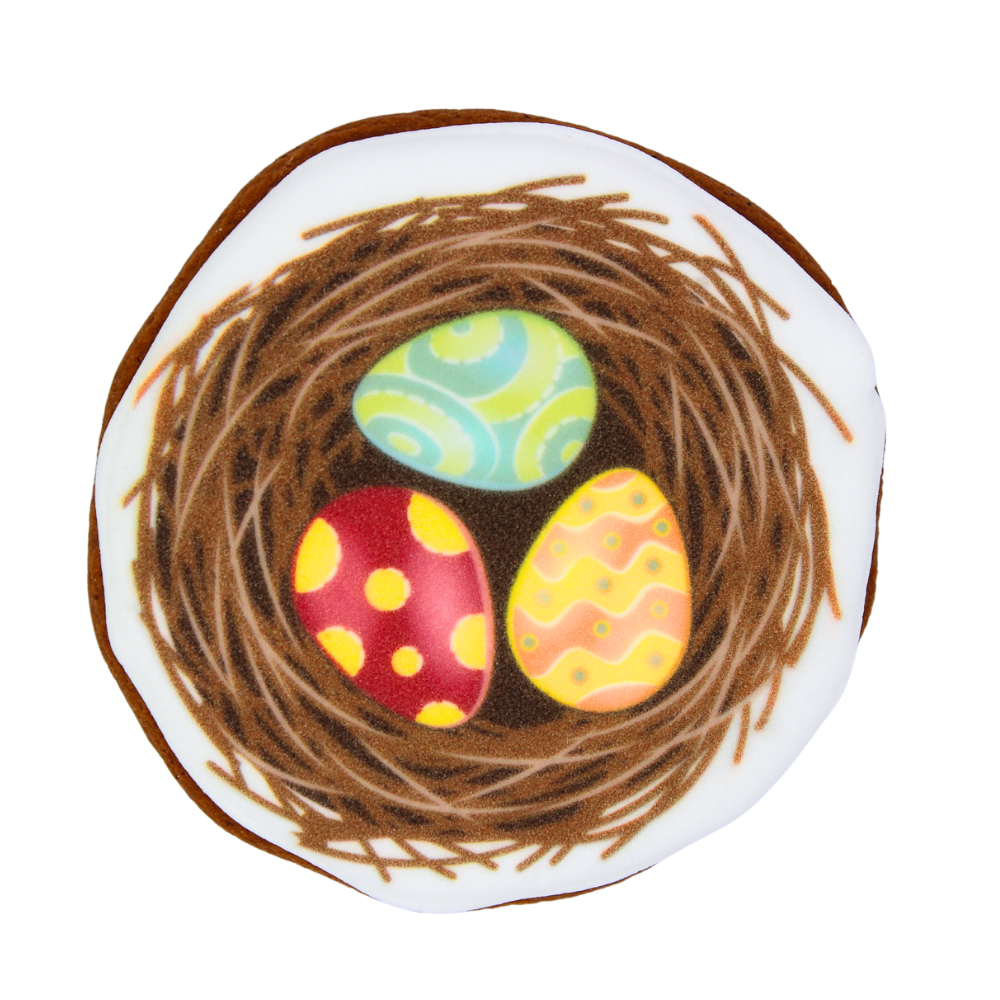 Пряник с принтом Крафт Печиво Пасха Гнездо 45 г