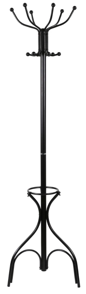 Вішалка підлогова для одягу з парасолькою АКЛАС Сумах Чорний (00164097) - фото 3 Вішалка підлогова для одягу з парасолькою АКЛАС Сумах Чорний (00164097) - фото 3