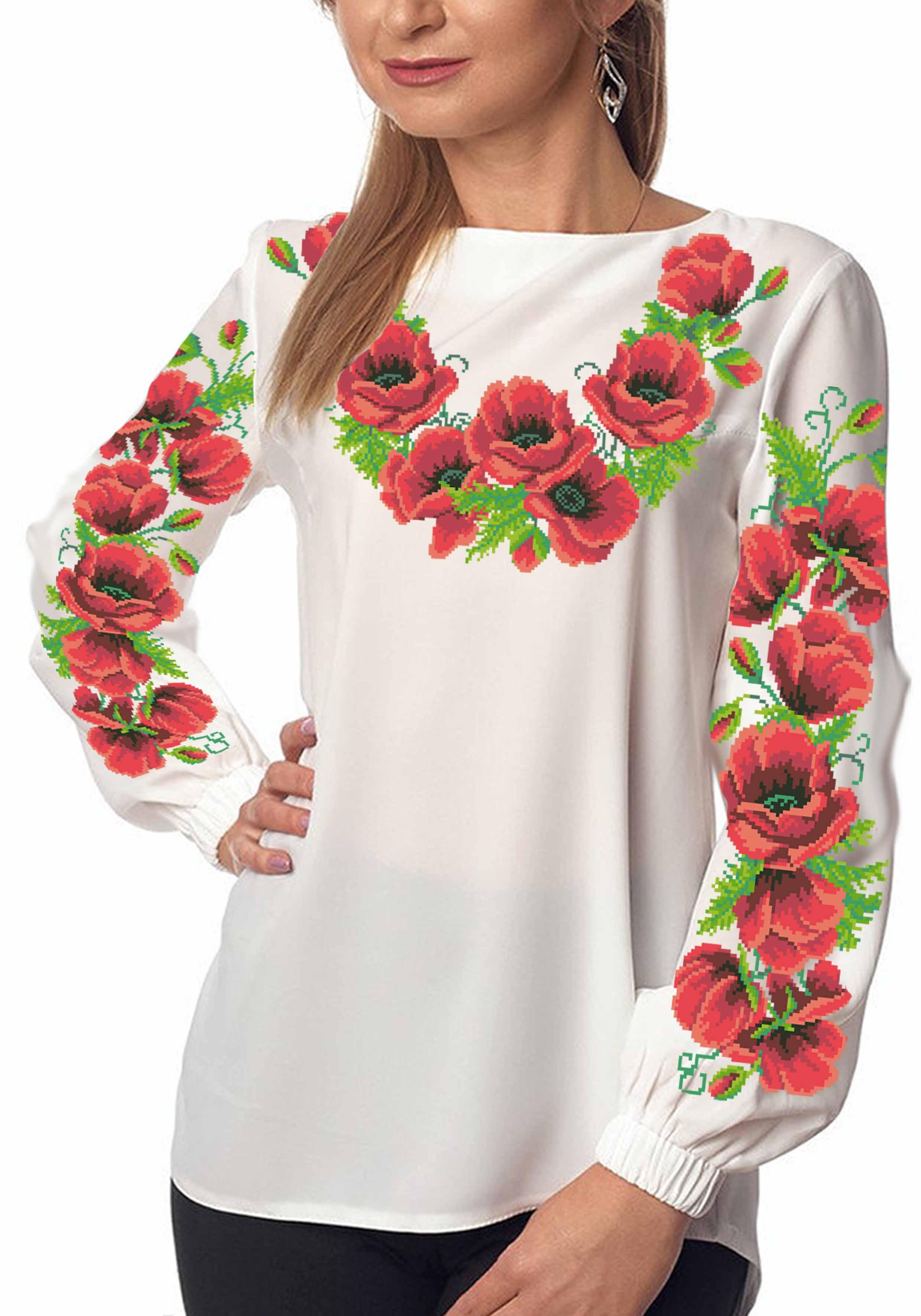 Заготовка для вишивки нитками або бісером сорочка СЖ-83 габардин