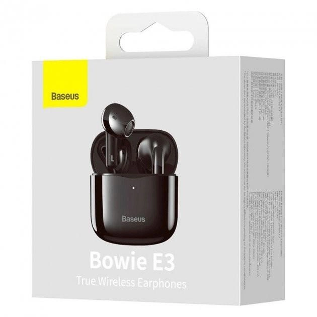 Навушники бездротові Bluetooth Baseus True Wireless Earphones Bowie E3 IP64 BT5.0 35/300 mAh Location OTA Black (NGTW080001) - фото 6