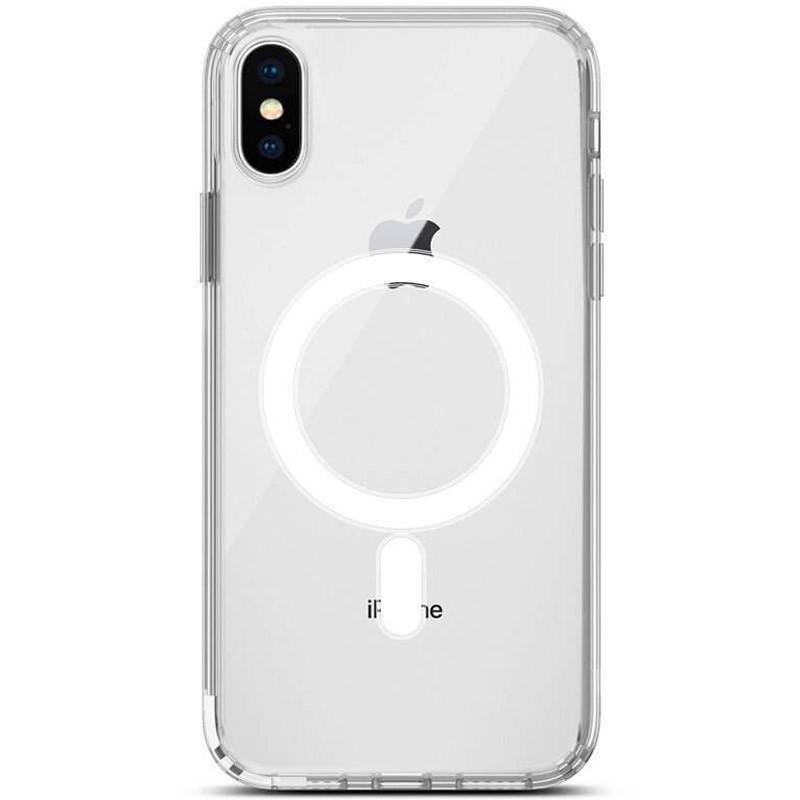 Противоударный чехол TPU Clear Case with MagSafe для Apple iPhone XS Max (6.5") Clear