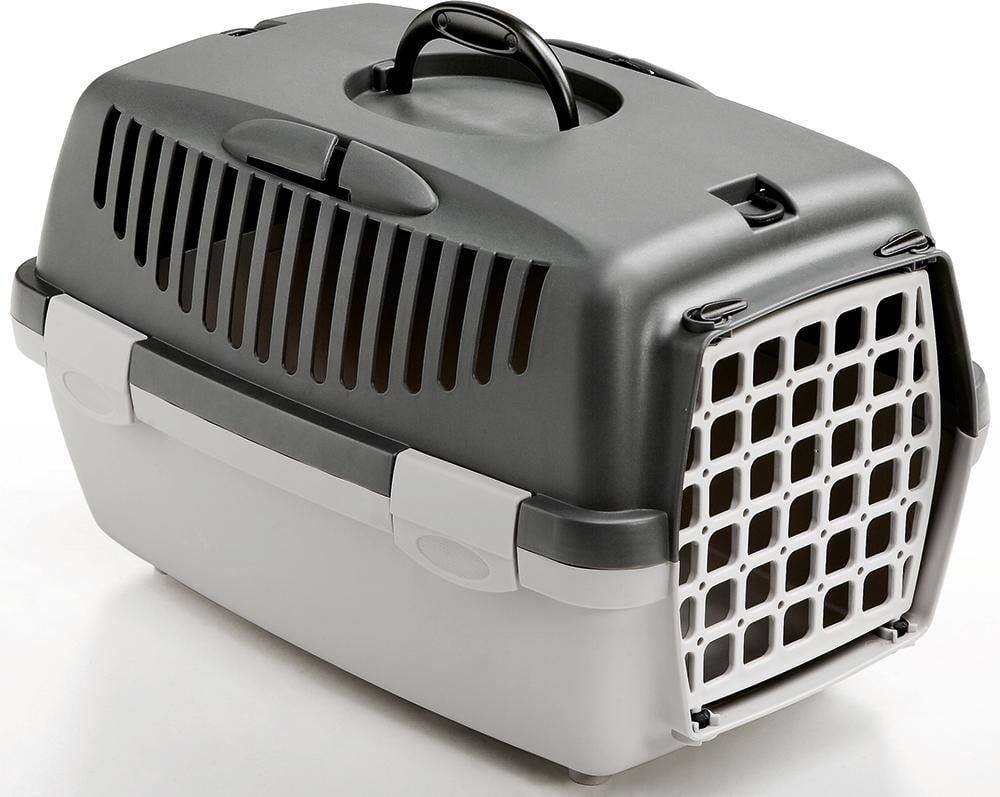 Контейнер-переноска для собак та кішок Stefanplast Gulliver 1 з пластиковими дверима 48x32x31 см до 5-6 кг Сірий (8003507971837) Контейнер-переноска для собак та кішок Stefanplast Gulliver 1 з пластиковими дверима 48x32x31 см до 5-6 кг Сірий (8003507971837)