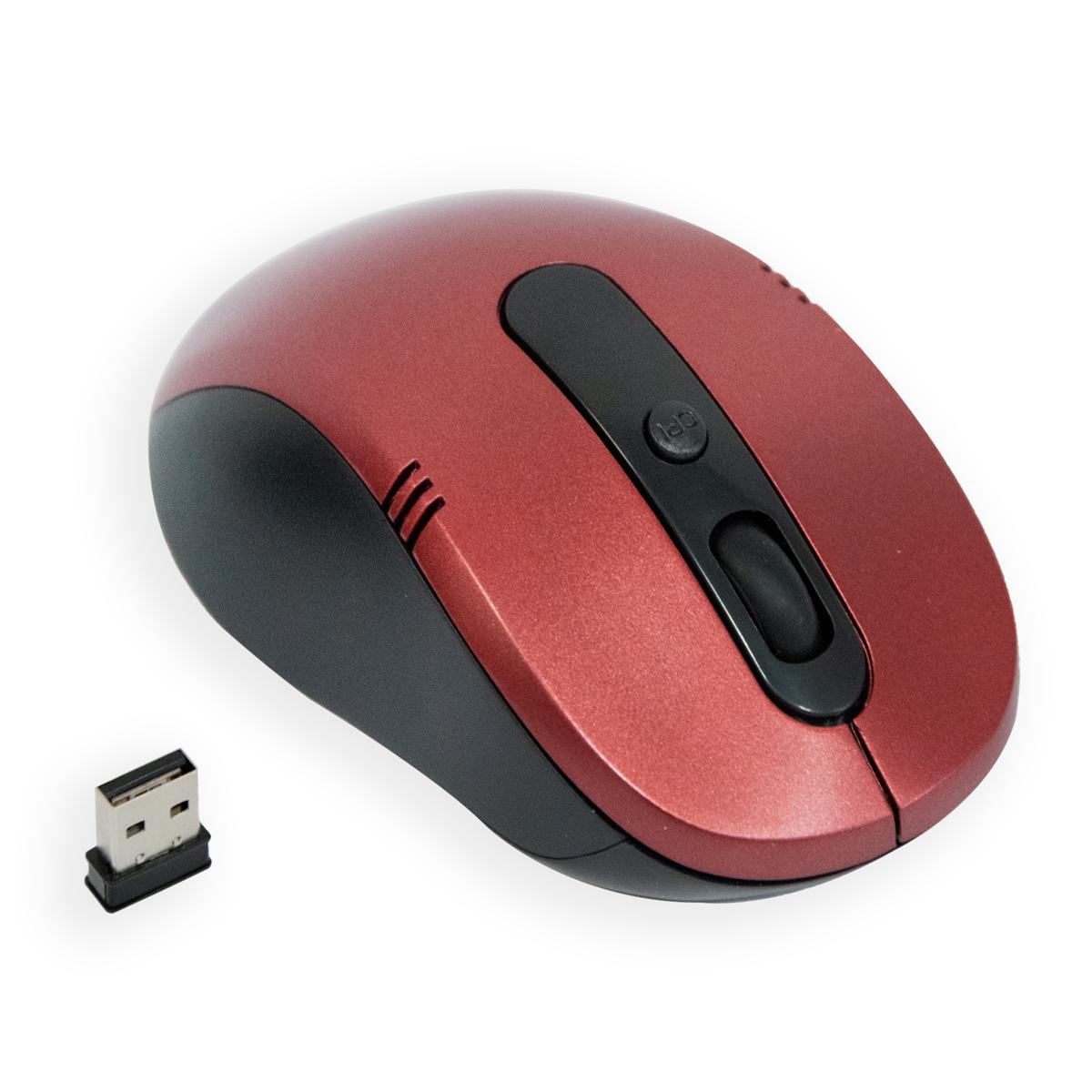 Комп'ютерна миша бездротова Wireless mouse G-108 2.4Ghz Бордовий/Чорний (1009881-Other)