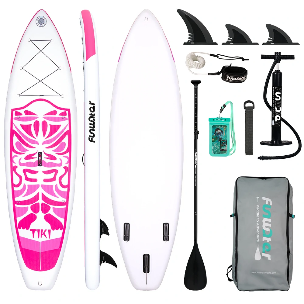SUP-доска надувная Funwater Paddleboard Pink 10" 8в1 320x84x15 см - фото 2 SUP-доска надувная Funwater Paddleboard Pink 10" 8в1 320x84x15 см - фото 2