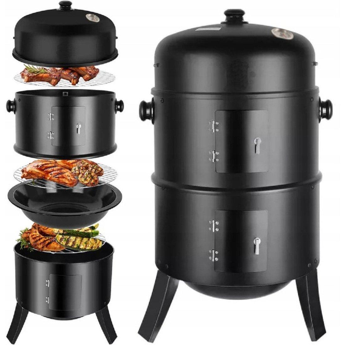 Гриль-коптильня GardenLine BBQ5306 3 W 1 40x84 см Черный (1370) - фото 4
