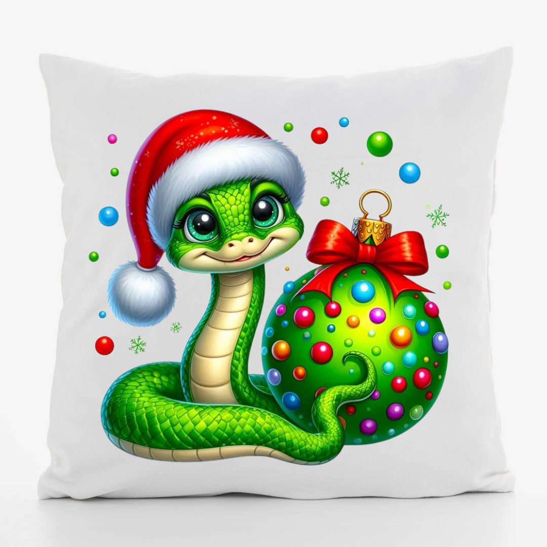 Подушка декоративная с принтом Символ года 2025 габардин 30х30 см