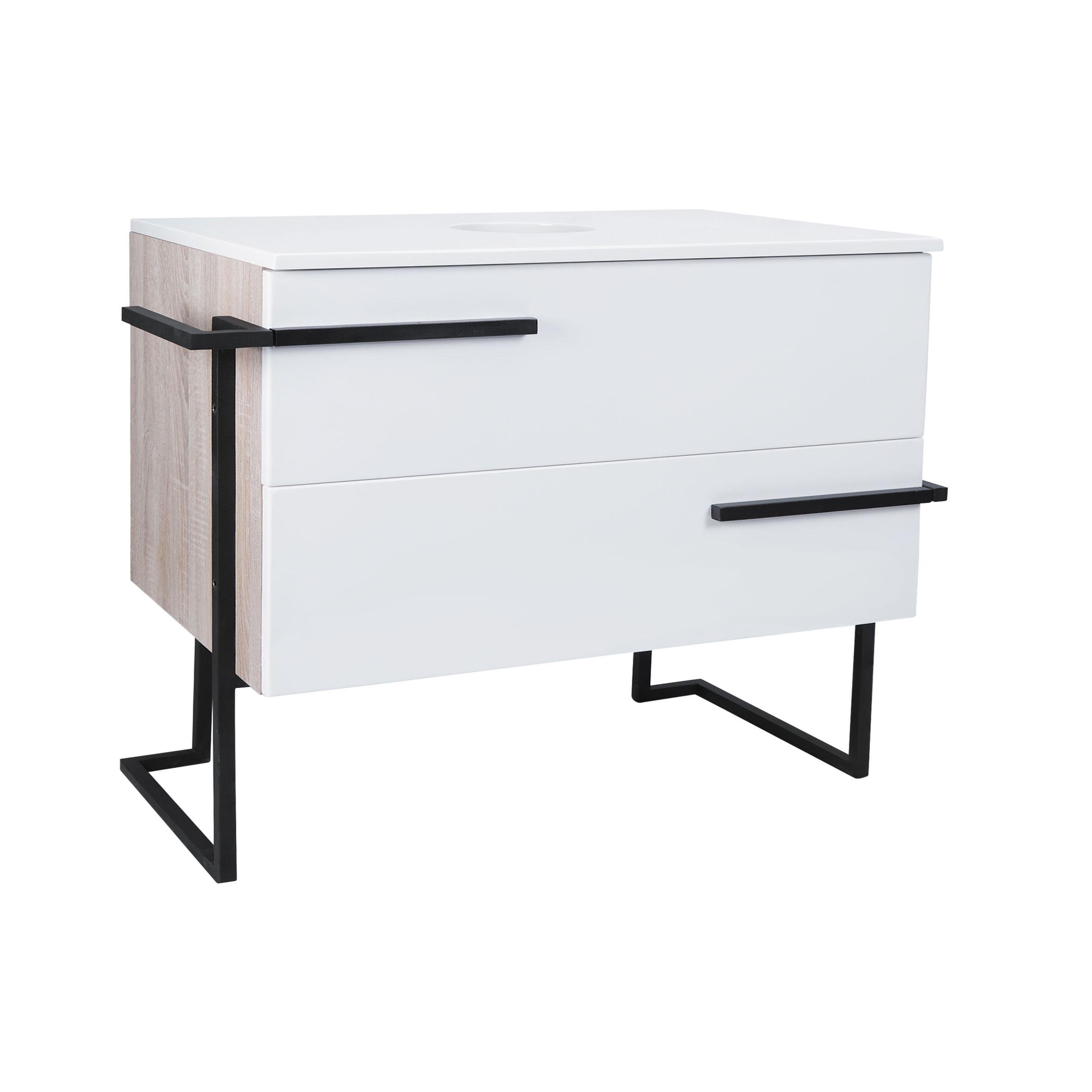 Тумба напольная Qtap Taurus oak со столешницей 800х616х437 мм White/Whitish (QT2480TNT803WWO)