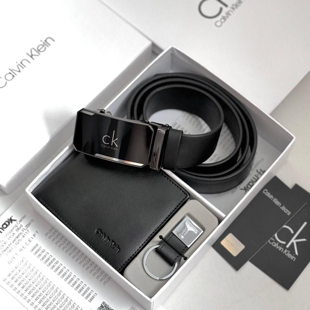 Подарочный набор мужской ремень и портмоне (407 PTR)