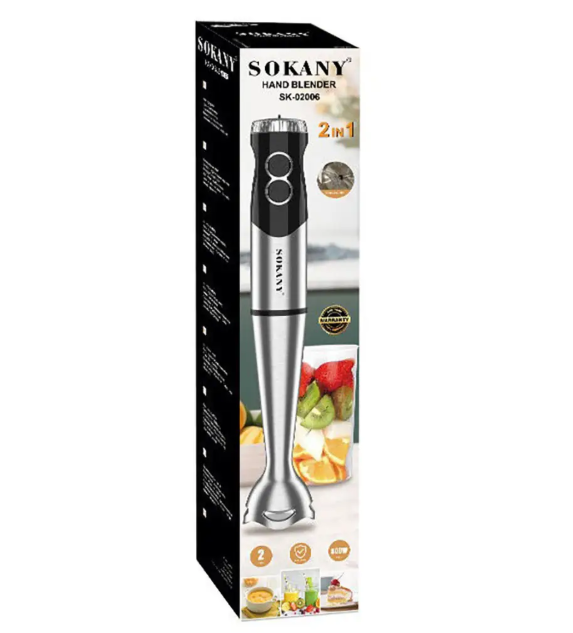 Блендер погружной SOKANY SK-02006 2 скорости Turbo нержавеющая сталь 800 Вт (2777349921) - фото 9 Блендер погружной SOKANY SK-02006 2 скорости Turbo нержавеющая сталь 800 Вт (2777349921) - фото 9