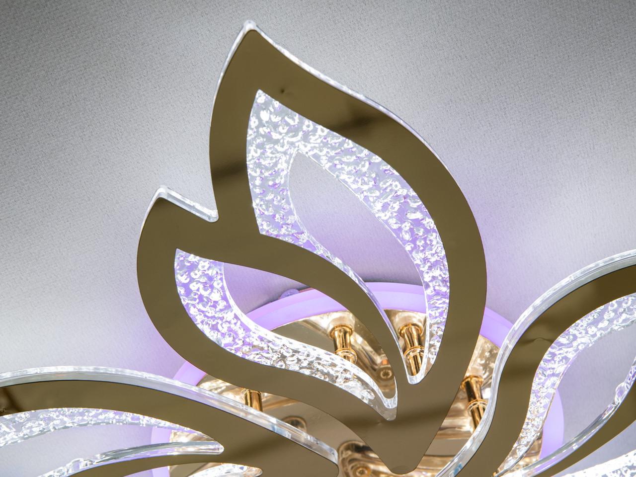 Люстра потолочная LED с дистанционным управлением 2455 Золотой (2701217547) - фото 4 Люстра потолочная LED с дистанционным управлением 2455 Золотой (2701217547) - фото 4