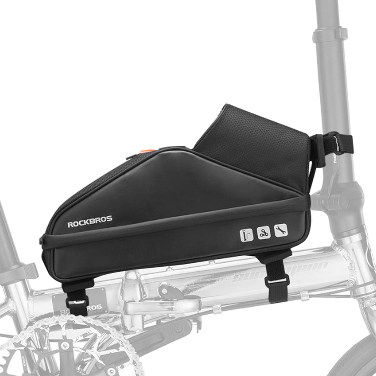 Велосумка на раму для фляги ROCKBROS B83 велкро Черный (RB-B83-2715)