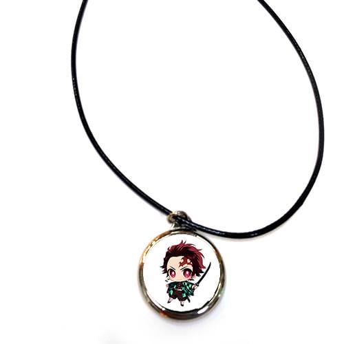 Кулон подвеска на шею Танджиро Камадо аниме Клинок рассекающий демонов (ku_049)