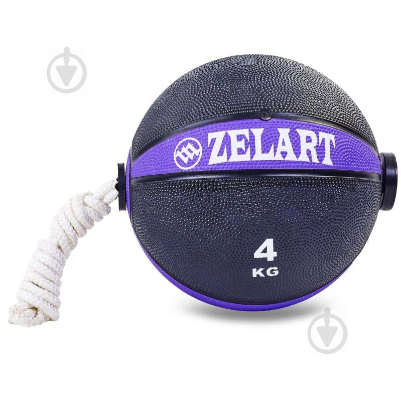 Мяч медицинский медбол с веревкой Zelart Medicine Ball FI-5709-4 4кг
