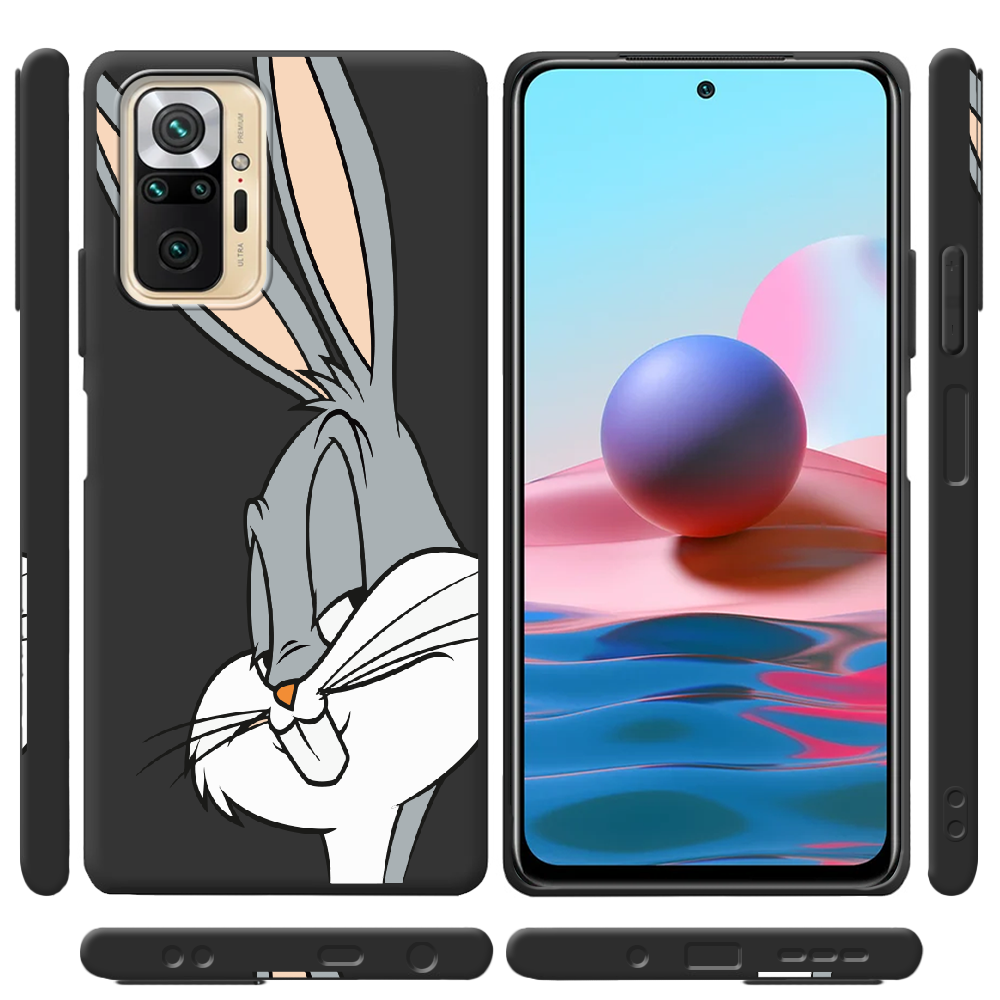 Чехол BoxFace Xiaomi Redmi Note 10 Pro Lucky Rabbit Черный силикон (42053-bk81-42363) - фото 2